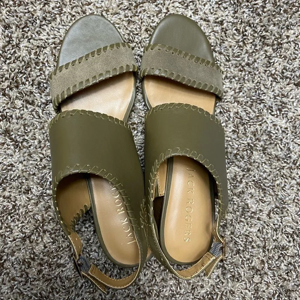 Jack Rogers Sloane Slingback Heels Size 9